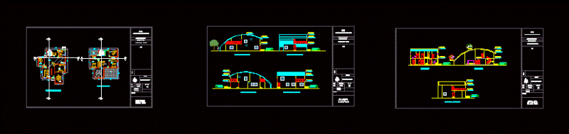 Curved Roof DWG Block for AutoCAD