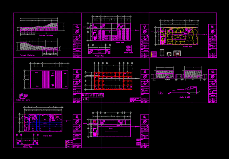 Dance Room DWG Block for AutoCAD