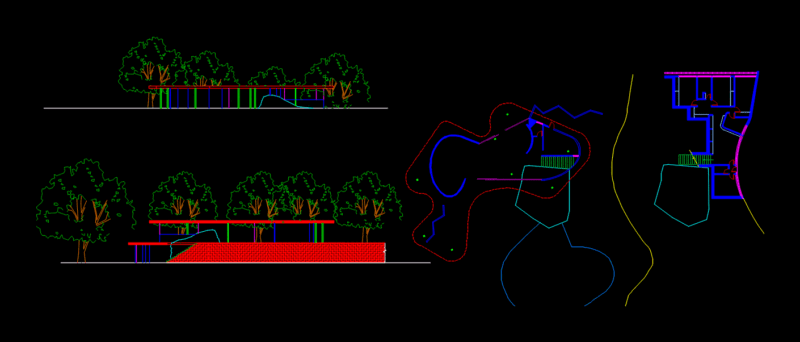 Das Canoas House DWG Section for AutoCAD