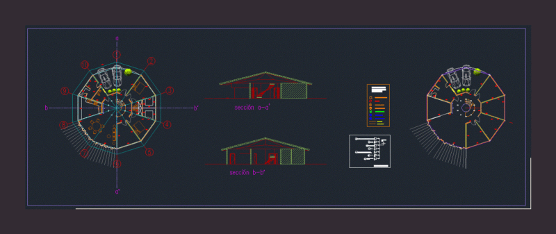 Decagon Home DWG Section for AutoCAD