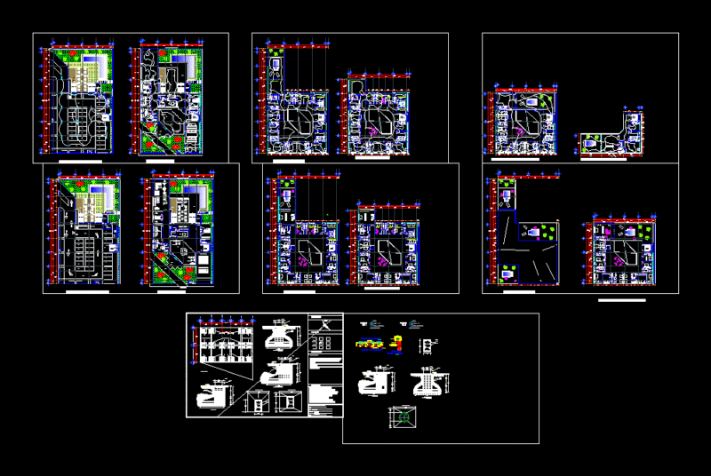 Departamentos – Estructuras DWG Block for AutoCAD