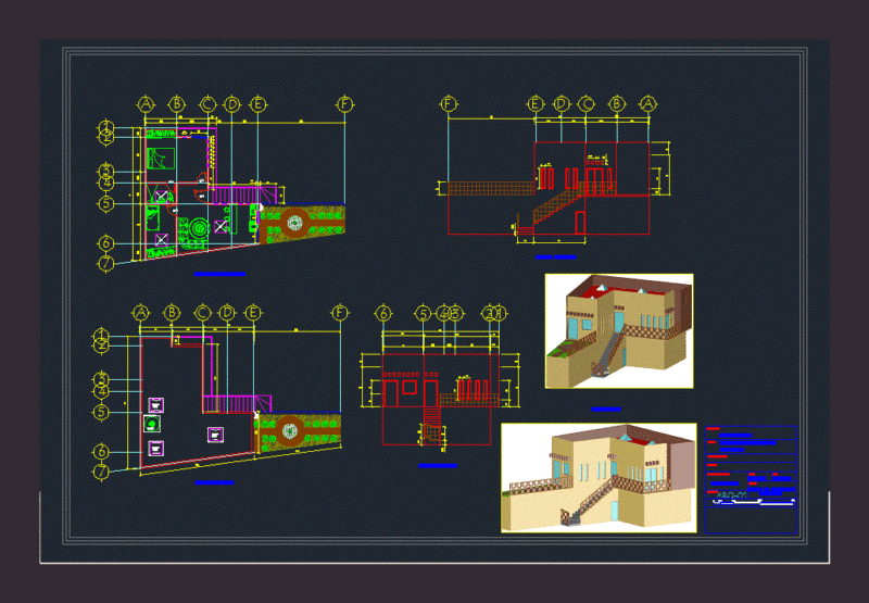 Department 3D DWG Plan for AutoCAD