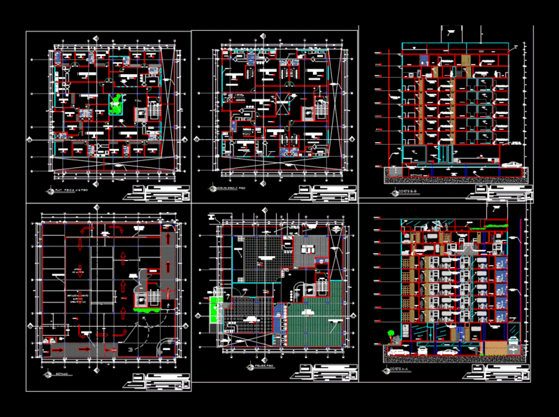 Department Flat DWG Section for AutoCAD