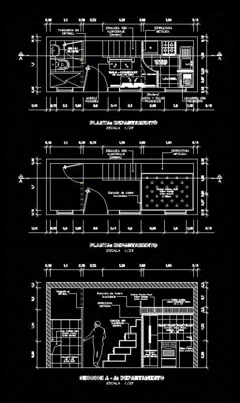 Department With Minimum Measures; DWG Block for AutoCAD