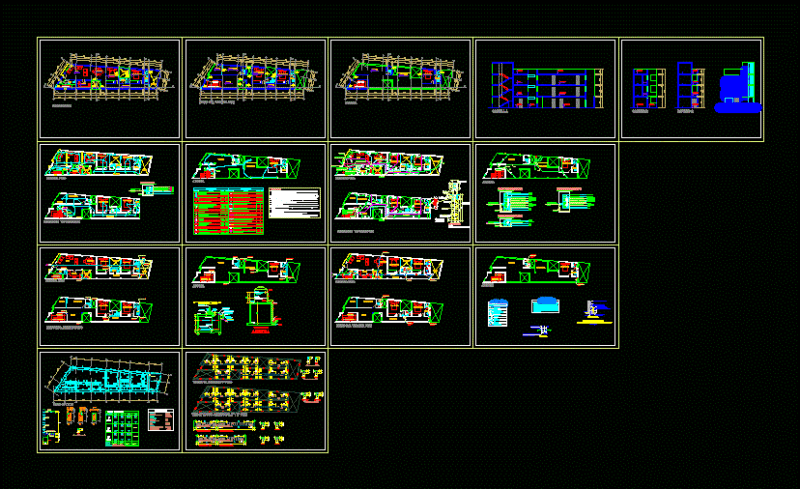Departments 4 Levels DWG Full Project for AutoCAD
