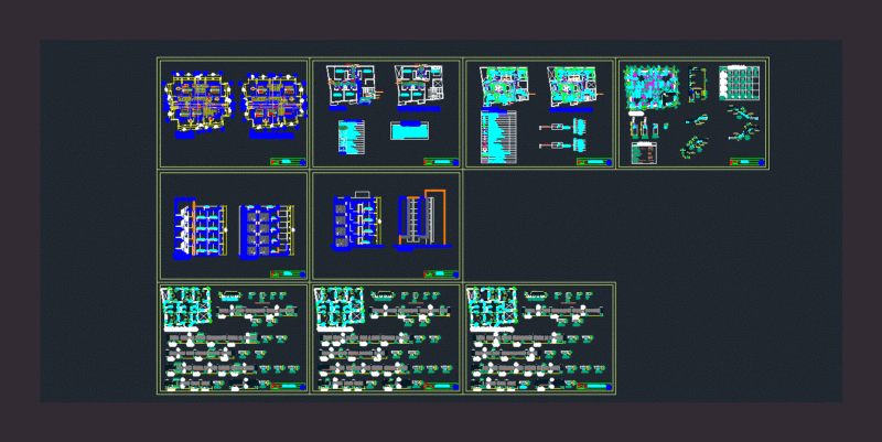Departments 4 Levels DWG Full Project for AutoCAD