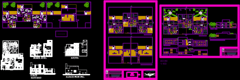 Departments Building DWG Block for AutoCAD