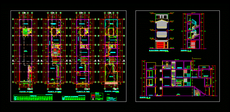 Departments Building DWG Block for AutoCAD