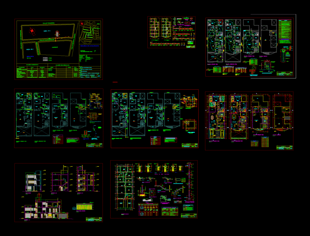Departments Building DWG Full Project for AutoCAD