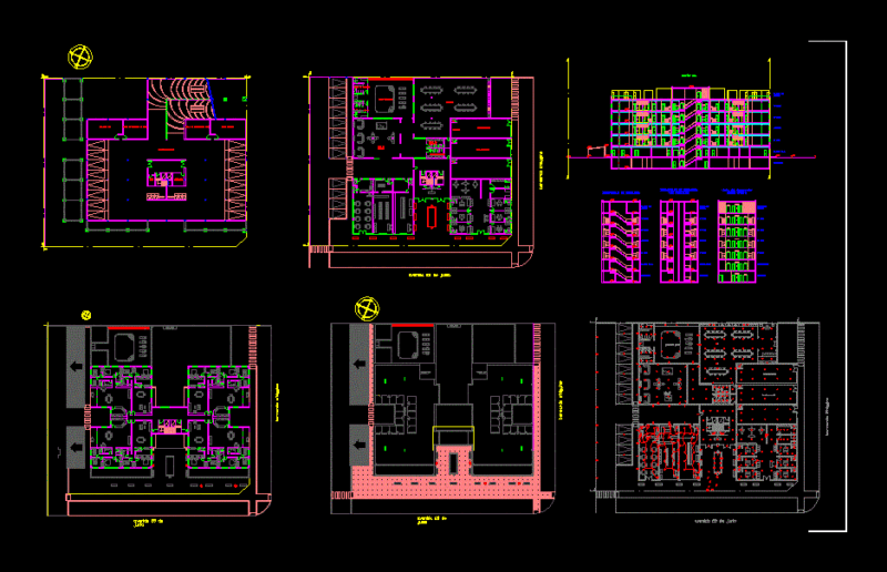 Departments Complex Project DWG Full Project for AutoCAD
