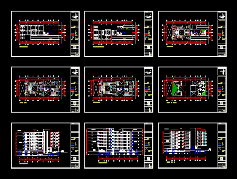 Departments DWG Section for AutoCAD