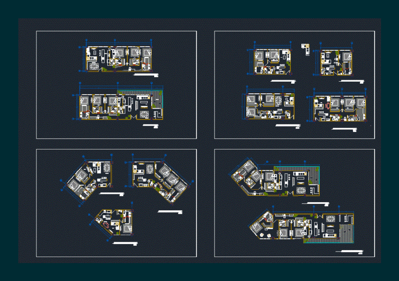 Design Apartments DWG Block for AutoCAD