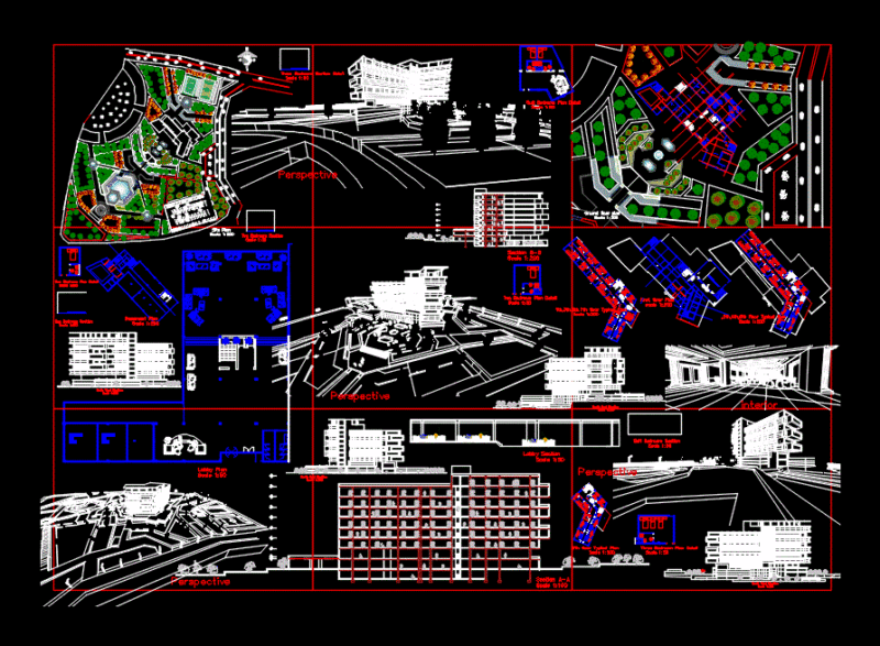 Design Hotel DWG Block for AutoCAD