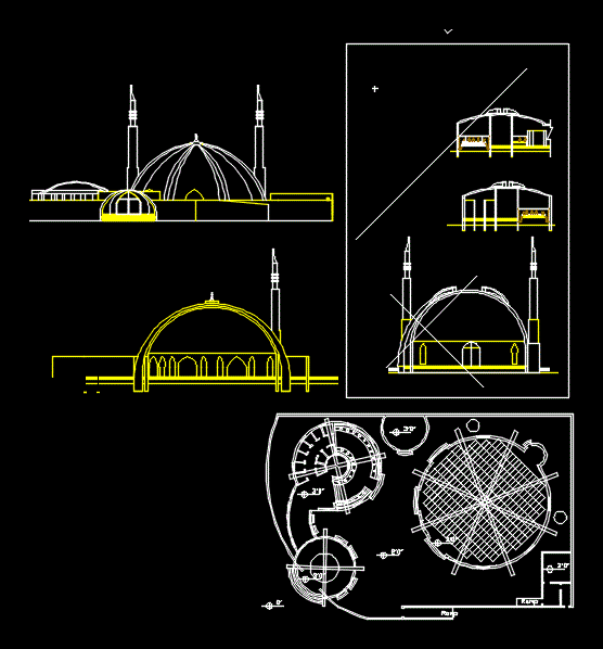 Проект мечети dwg