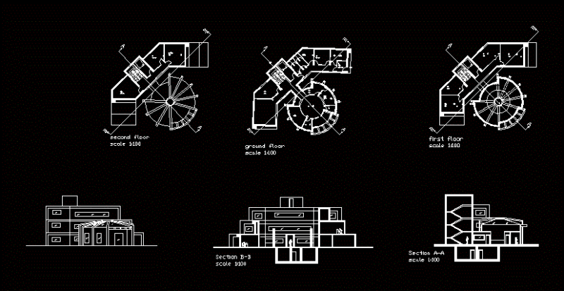 Design Of A Bank DWG Plan for AutoCAD