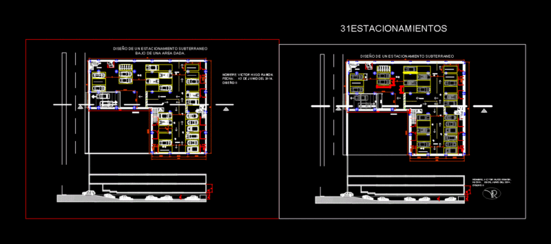 Design Parking DWG Block for AutoCAD