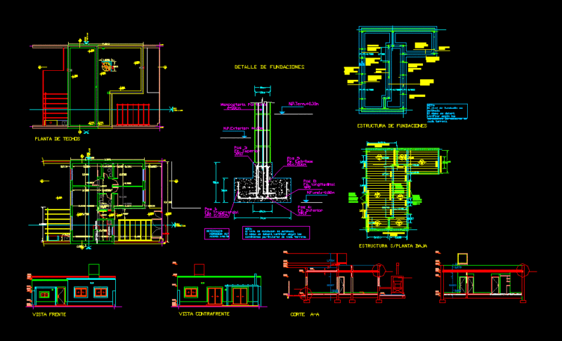 Detached 3 Bedroom DWG Detail for AutoCAD