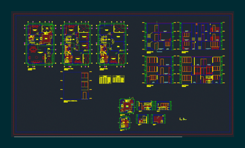 Detached House 3 Levels DWG Section for AutoCAD
