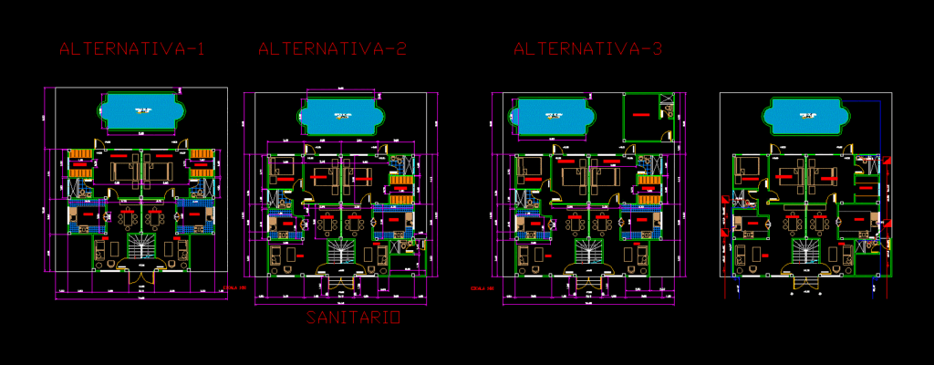 Detached House – Alternative DWG Block for AutoCAD
