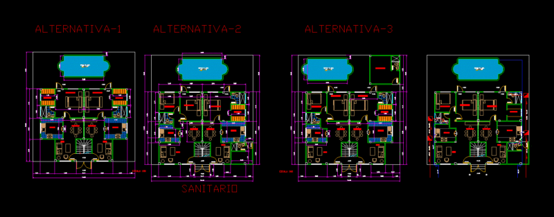 Detached House – Alternative DWG Block for AutoCAD