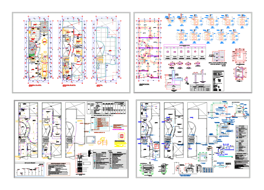 Detached House DWG Block for AutoCAD