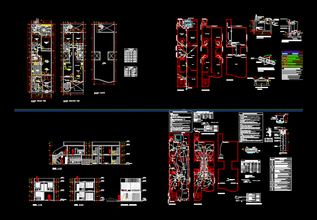 Detached House DWG Block for AutoCAD