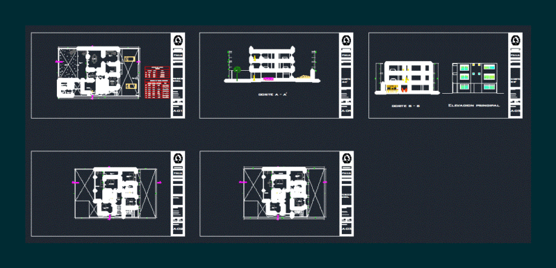 Detached House DWG Block for AutoCAD