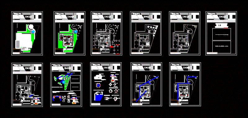 Detached House DWG Block for AutoCAD