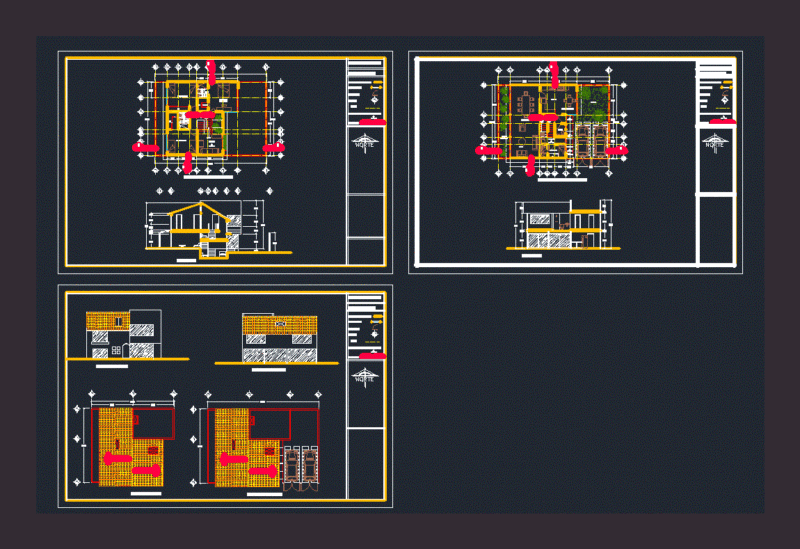 Detached House DWG Block for AutoCAD