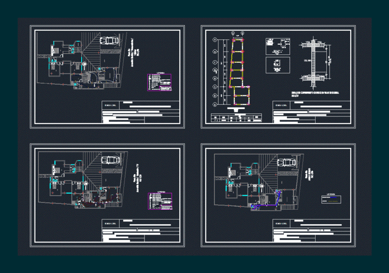 Detached House DWG Block for AutoCAD