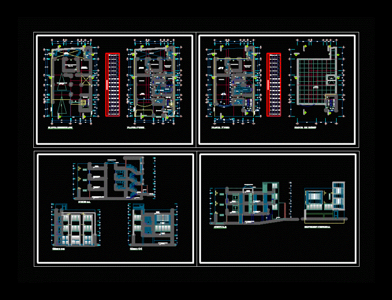 Detached House DWG Block for AutoCAD