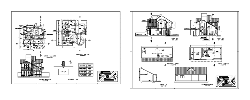 Detached House DWG Block for AutoCAD