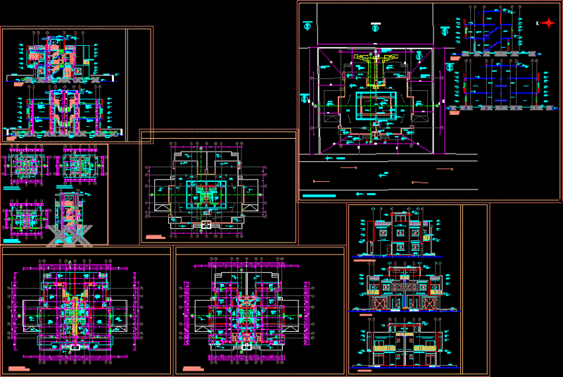 Detached House DWG Block for AutoCAD