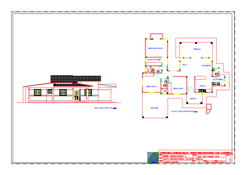 Detached House DWG Detail for AutoCAD
