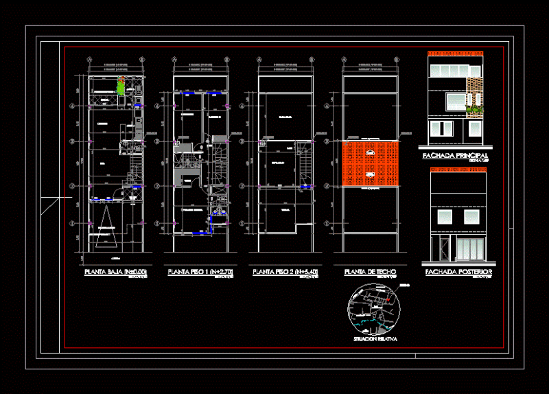 Detached House DWG Full Project for AutoCAD