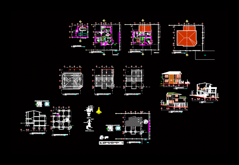 Detached House DWG Plan for AutoCAD