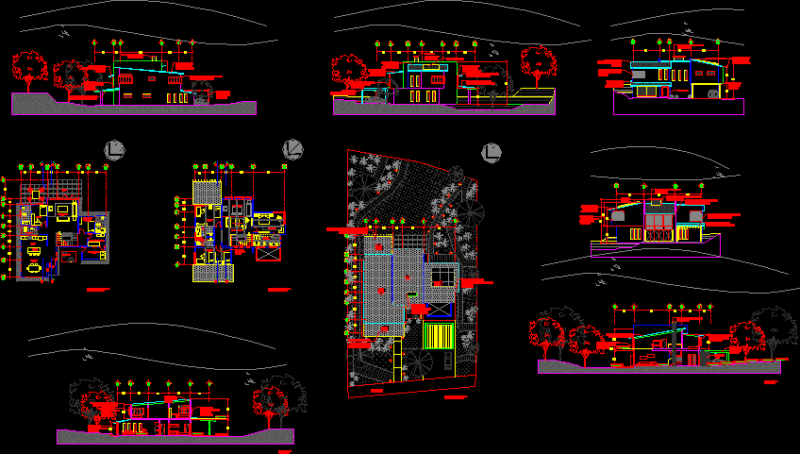 Detached House DWG Plan for AutoCAD