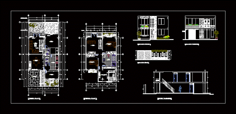 Detached House DWG Section for AutoCAD