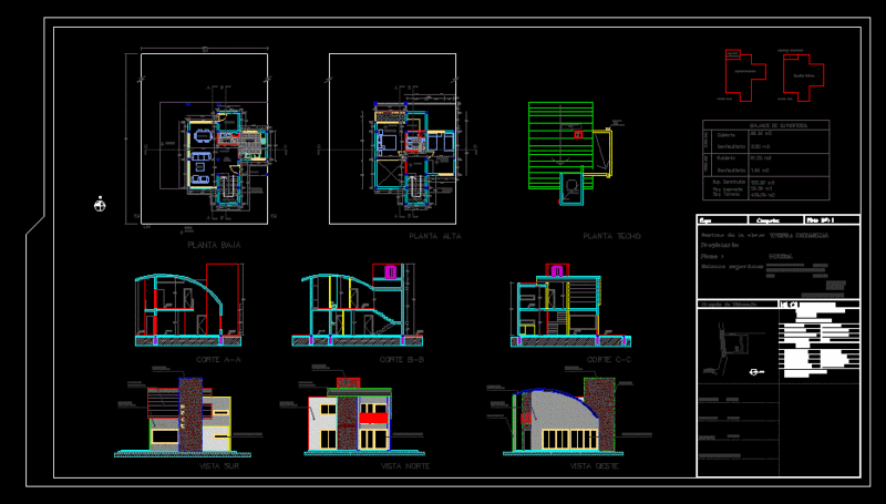 Detached House DWG Section for AutoCAD