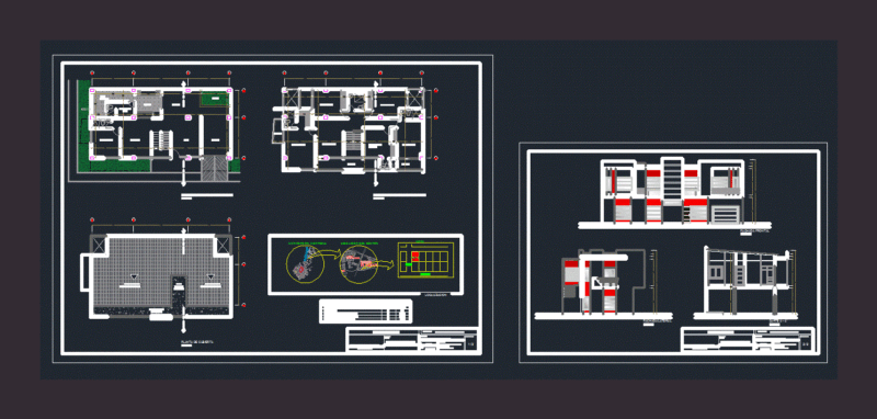 Detached House DWG Section for AutoCAD