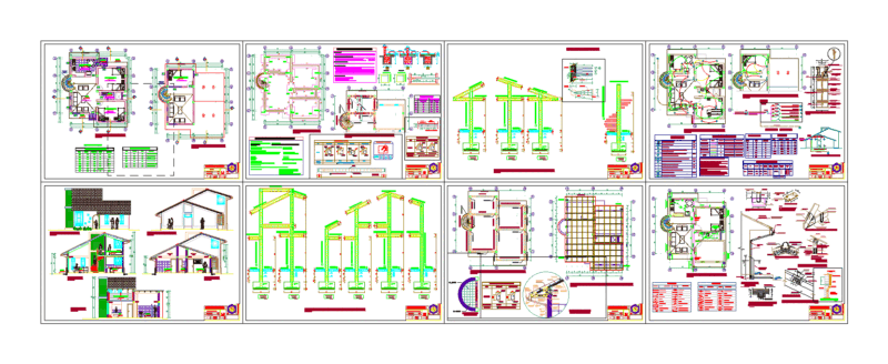 Detached House Full Project Type DWG Full Project for AutoCAD