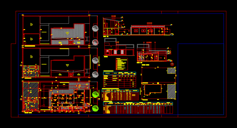 Detached House With Barbecue DWG Section for AutoCAD