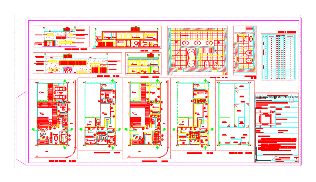 Detached House Work DWG Block for AutoCAD