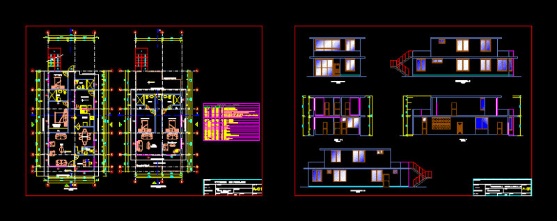 Detached Housing DWG Block for AutoCAD