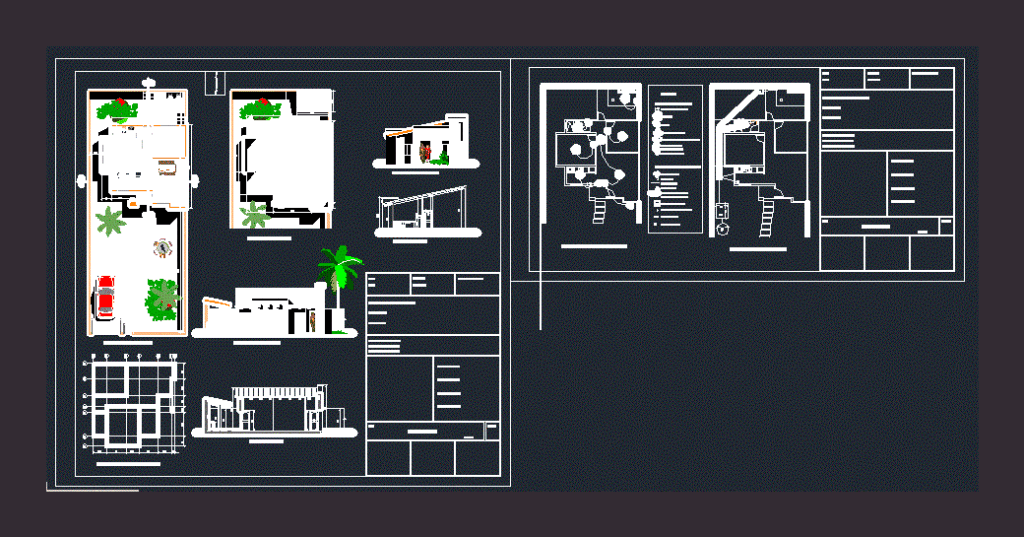 Detached Housing DWG Block for AutoCAD