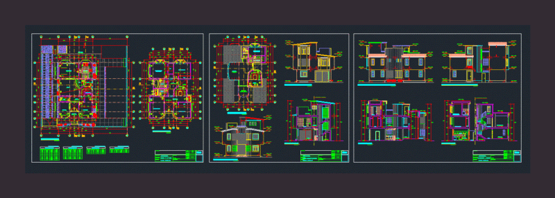 Detached Housing DWG Section for AutoCAD