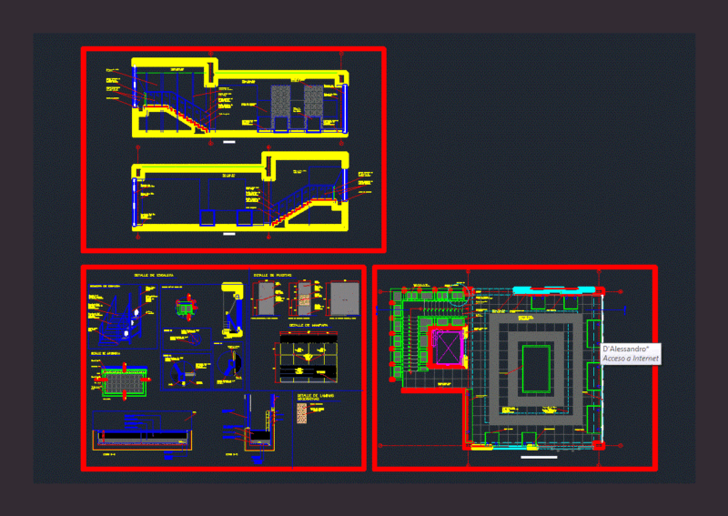 Detail Showroom And Stairs DWG Detail for AutoCAD