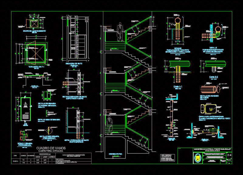 Details – Aluminium Elements – Stairs DWG Detail for AutoCAD