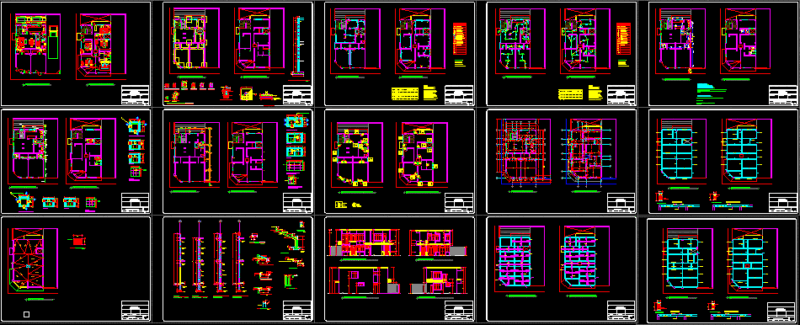 Diego – Family Housing DWG Section for AutoCAD