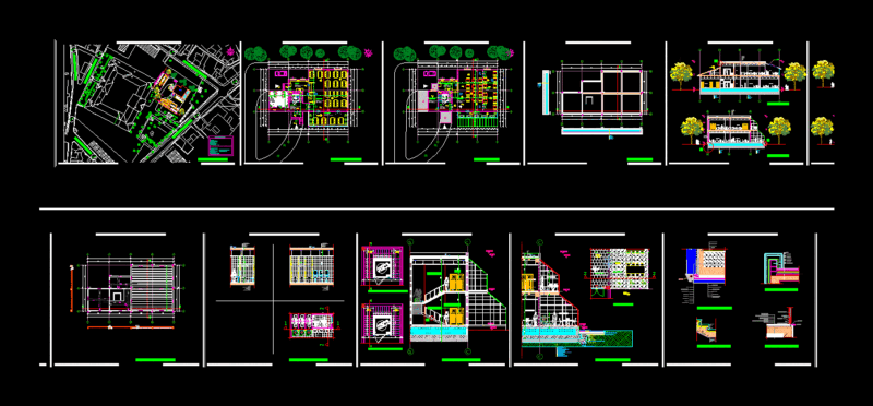 Dining Room And Cafeteria DWG Detail for AutoCAD
